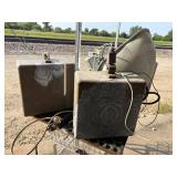 Six Industrial Halogen Lights – Includes Smaller Box, Ceramic Ballast, Aluminum Shade with Cast-Iron Casing, and Electric Cord Six Industrial Halogen Lights – Includes Smaller Box, Ceramic Ballast, Aluminum Shade with Cast-Iron Casing, and Electric Cord