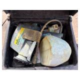 Mixed Lot of Three Vintage Electric Work Tools in Metal Toolbox Mixed Lot of Three Vintage Electric Work Tools in Metal Toolbox