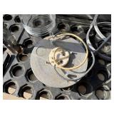 Large Lot of 14 Antique Lead Glass Industrial Bullet Lights with 8 Ceramic Sockets & 13 Aluminum Cages Large Lot of 14 Antique Lead Glass Industrial Bullet Lights with 8 Ceramic Sockets & 13 Aluminum Cages