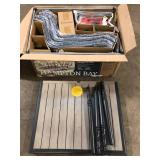 Hampton Bay Glenridge Falls 7-Piece Metal Padded Sling Rectangular Outdoor Dining Set in Putty Beige Customer Returns See Pictures