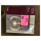 Home Decorators Collection 1-Light Antique Brass and Glass Mini-Pendant Customer Returns See Pictures