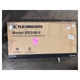 FLEXIMOUNTS 24 in. x 48 in. Heavy Duty Wall Shelf with Brackets in Black   Customer Returns See Pictures