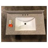 Glacier Bay Delridge 31 in. Caramel Cultured Marble Top  Single Sink   Customer Returns See Pictures
