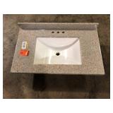Glacier Bay Delridge 31 in. Caramel Cultured Marble Top  Single Sink   Customer Returns See Pictures