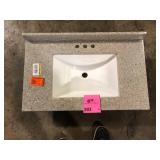 Glacier Bay Delridge 31 in. Caramel Cultured Marble Top  Single Sink   Customer Returns See Pictures