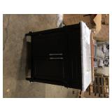 Home Decorators Collection Aberdeen 30 in. Single Sink Black Bath Vanity with Carrara Marble Top (Assembled) Damaged   Customer Returns See Pictures