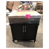 Home Decorators Collection Aberdeen 30 in. Single Sink Black Bath Vanity with Carrara Marble Top (Assembled) Damaged   Customer Returns See Pictures