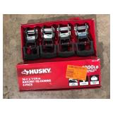 Husky 16 ft. 1.25 in. Ratchet Tie-Down Straps with S-Hook (4-Pack)   Customer Returns See Pictures