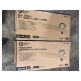 Lot of Commercial Electric 2 ft. x 4 ft. 128-Watt Equivalent Integrated LED High Output Prismatic Lens White Troffer, 3500K/4000K/5000K    Customer Returns See Pictures