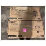 Lot of Commercial Electric 2 ft. x 4 ft. 128-Watt Equivalent Integrated LED High Output Prismatic Lens White Troffer, 3500K/4000K/5000K    Customer Returns See Pictures