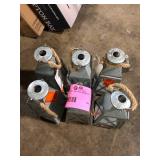 Lot of Hampton Bay 14 in. H Galvanized Metal and Glass Lantern   Customer Returns See Pictures
