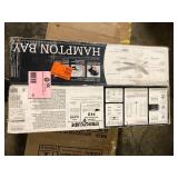 Hampton Bay North Pond 52 in. Indoor/Outdoor LED Matte White Ceiling Fan with Light Kit, Reversible Motor and Reversible Blades   Customer Returns See Pictures