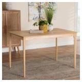Baxton Studio Sherwin Natural Oak Wood 4-Legs Dining Table Seats 4    Customer Returns See Pictures