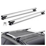 SKYSHALO Universal Roof Rack Cross Bars, 54 in. Aluminum Roof Rack Crossbars, Existing Raised Side Rail, 200 lbs. Load Capacity   Customer Returns See Pictures