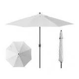 California Umbrella 9 ft. Aluminum Auto Tilt Patio Umbrella in White Olefin Customer Returns See Pictures