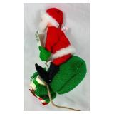 Vintage Christmas Collection of Annalee Santa Claus Doll "Good Boys and Girls", Christmas Pixie/Knee Hugger Elf from Japan and Pair of Santa Boots 5" H Vintage Christmas Collection of Annalee Santa Claus Doll "Good Boys and Girls", Christmas Pixie/Knee Hugger Elf from Japan and Pair of Santa Boots 5" H