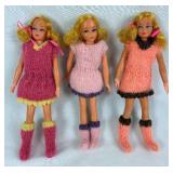 Three Vintage Skipper Dolls and Two Skipper Doll Cases with Original Clothes and Accessories Three Vintage Skipper Dolls and Two Skipper Doll Cases with Original Clothes and Accessories