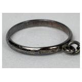 Sterling Silver Finger Ring Locket with Original Box Sterling Silver Finger Ring Locket with Original Box
