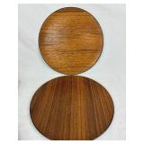 Japanese Tray Collection - Double Walled Soba Tray, Two Teak Serving Trays,  Two Red & Black Lacquered Round Trays and Square Hand Painted Black Tray Japanese Tray Collection - Double Walled Soba Tray, Two Teak Serving Trays,  Two Red & Black Lacquered Round Trays and Square Hand Painted Black Tray