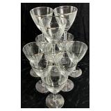 Lenox Platinum Rimmed Crystal Etched Leaf Design Wine/Water Glasses  - set of 11 Lenox Platinum Rimmed Crystal Etched Leaf Design Wine/Water Glasses  - set of 11