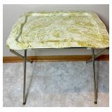 Two Vintage LaVada Fiberglass TV Trays plus a Vintage Metal TV Tray Two Vintage LaVada Fiberglass TV Trays plus a Vintage Metal TV Tray