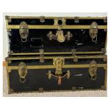 Two Antique Travel Trunks Two Antique Travel Trunks