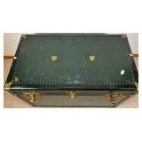 Large Antique Steamer Trunk with 2 Trays/Inserts plus lock and key Large Antique Steamer Trunk with 2 Trays/Inserts plus lock and key