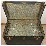 Large Antique Steamer Trunk with 2 Trays/Inserts plus lock and key Large Antique Steamer Trunk with 2 Trays/Inserts plus lock and key