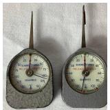 Vintage Precision Dial Dynamometer 2 Piece Collection - Made in France Vintage Precision Dial Dynamometer 2 Piece Collection - Made in France