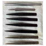 8 Piece Assortment of Peer and General Precisions AA Tweezers 8 Piece Assortment of Peer and General Precisions AA Tweezers