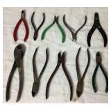 Collection of Pliers, Cutters, Vise Grips, Needle Nose, Curved Saw, Slip Joint, Wire Strippers, Squueze Pliers, Snap Ring Collection of Pliers, Cutters, Vise Grips, Needle Nose, Curved Saw, Slip Joint, Wire Strippers, Squueze Pliers, Snap Ring