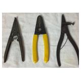 Collection of Pliers, Cutters, Vise Grips, Needle Nose, Curved Saw, Slip Joint, Wire Strippers, Squueze Pliers, Snap Ring Collection of Pliers, Cutters, Vise Grips, Needle Nose, Curved Saw, Slip Joint, Wire Strippers, Squueze Pliers, Snap Ring