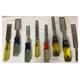 Chiesel, File, Punch, Rasp, Planer, Hand Grinder Collection with Various Cutting Tools Chiesel, File, Punch, Rasp, Planer, Hand Grinder Collection with Various Cutting Tools