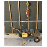 Garden Lot - Wheelbarrow, Garden Tools, Outdoor Table Garden Lot - Wheelbarrow, Garden Tools, Outdoor Table