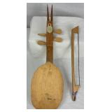 Primitive Art Hand Carved Wooden Violin Primitive Art Hand Carved Wooden Violin