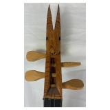 Primitive Art Hand Carved Wooden Violin Primitive Art Hand Carved Wooden Violin