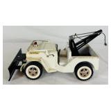 Vintage Tonka Trencher Backhoe Bulldozer and Tonka Jeep AA Wrecker & Plow with Blade Vintage Tonka Trencher Backhoe Bulldozer and Tonka Jeep AA Wrecker & Plow with Blade