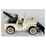 Vintage Tonka Trencher Backhoe Bulldozer and Tonka Jeep AA Wrecker & Plow with Blade Vintage Tonka Trencher Backhoe Bulldozer and Tonka Jeep AA Wrecker & Plow with Blade