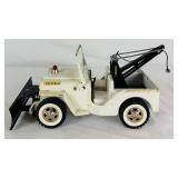 Vintage Tonka Trencher Backhoe Bulldozer and Tonka Jeep AA Wrecker & Plow with Blade Vintage Tonka Trencher Backhoe Bulldozer and Tonka Jeep AA Wrecker & Plow with Blade