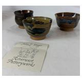 Studio Pottery Flower Frog/Ikebana Flower Vase - 3 pieces Studio Pottery Flower Frog/Ikebana Flower Vase - 3 pieces
