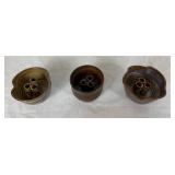 Studio Pottery Flower Frog/Ikebana Flower Vase - 3 pieces Studio Pottery Flower Frog/Ikebana Flower Vase - 3 pieces