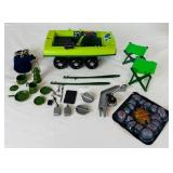 Vintage LJN Mister Action Jungle Mobile ATV and Mattell 1971 Camping Outfitter Set Vintage LJN Mister Action Jungle Mobile ATV and Mattell 1971 Camping Outfitter Set