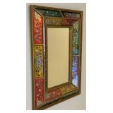 Peruvian Painted Wall Mirror Peruvian Painted Wall Mirror