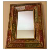 Peruvian Painted Wall Mirror Peruvian Painted Wall Mirror