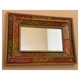 Peruvian Painted Wall Mirror Peruvian Painted Wall Mirror