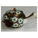 Vintage Kutani Japanese Tea Set with Teapot, 5 Cups and Cold Water Pot - Floral with Gold Trim Vintage Kutani Japanese Tea Set with Teapot, 5 Cups and Cold Water Pot - Floral with Gold Trim