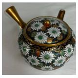 Vintage Kutani Japanese Tea Set with Teapot, 5 Cups and Cold Water Pot - Floral with Gold Trim Vintage Kutani Japanese Tea Set with Teapot, 5 Cups and Cold Water Pot - Floral with Gold Trim
