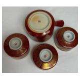 Antigue Kutani Whistling Bird  Japanese Tea Set brought back from Japan in 1924 Antigue Kutani Whistling Bird  Japanese Tea Set brought back from Japan in 1924