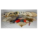 Collection of Japanese Folding Hand Fans Collection of Japanese Folding Hand Fans