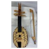 Primitive Art Hand Carved Wooden Violin Primitive Art Hand Carved Wooden Violin